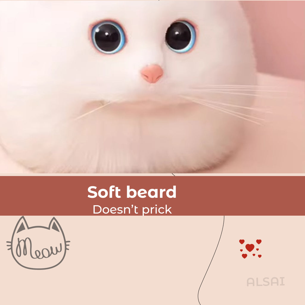 Plush White Cat Shoulder Bag – Cute Fur Crossbody Phone Purse with Chain