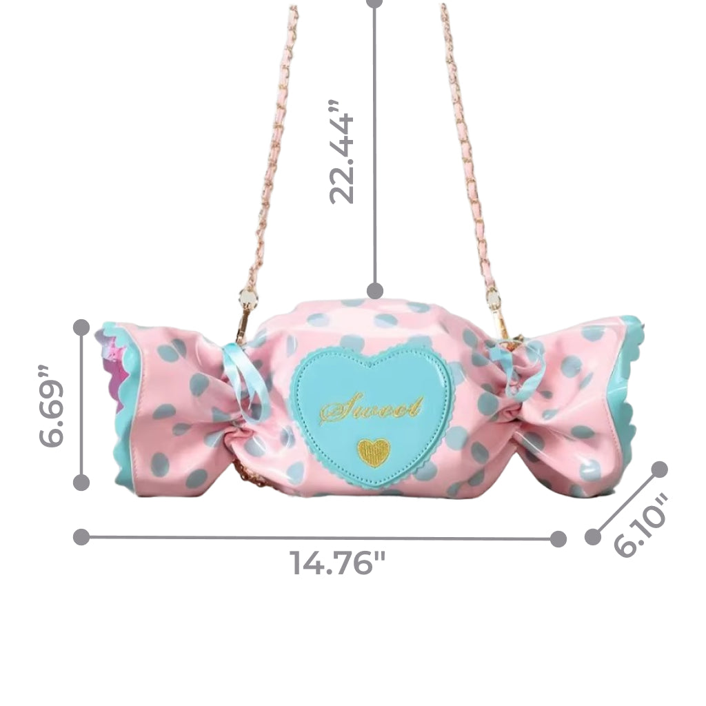 Colorful Candy Heart Crossbody Bag – Luxury Designer Shoulder Handbag & Cute Purse for Women